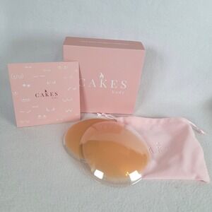 CAKES Body Womens Nipple Covers Non-Adhesive Grippy Silicone Size OG Honey